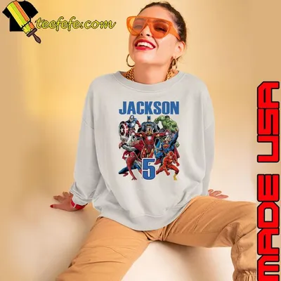 Avengers Birthday Super Hero Jackson 5 shirt