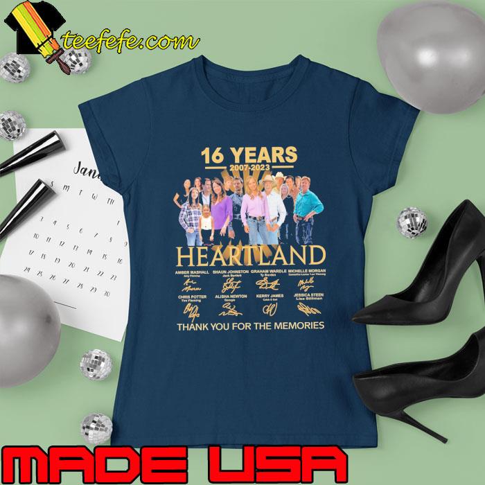 Awesome 16 years 2007 2023 Heartland thank you for the memories signature s Ladies tee Awesome 16 years 2007 2023 Heartland thank you for the memories signature s Ladies tee