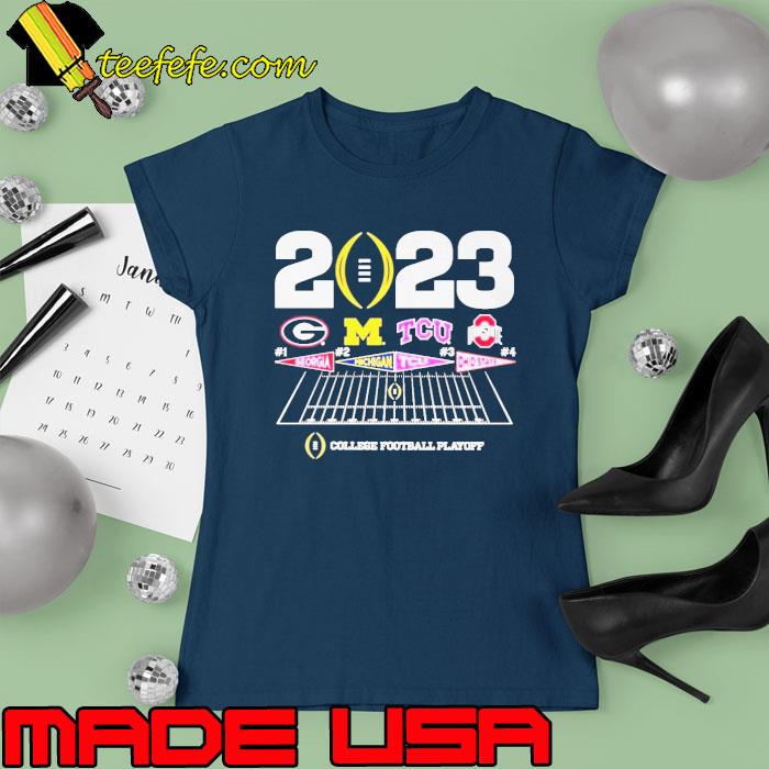 Awesome 2023 georgia michigan tcu ohio state college football playoff s Ladies tee Awesome 2023 georgia michigan tcu ohio state college football playoff s Ladies tee