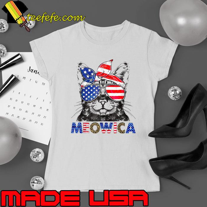 Awesome a'meowica Fluff Yeah Meow Cat American Flag 4th Of July Patriotic American T-Shirt Ladies tee Awesome a'meowica Fluff Yeah Meow Cat American Flag 4th Of July Patriotic American T-Shirt Ladies tee