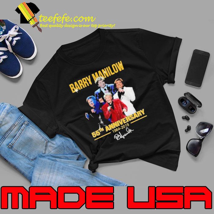 Awesome barry manilow 55th anniversary 1964 2019 signature shirt