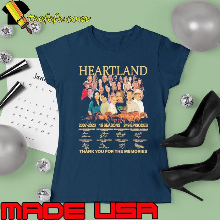 Awesome heartland 2007 2023 16 seasons thank you for the memories signature s Ladies tee Awesome heartland 2007 2023 16 seasons thank you for the memories signature s Ladies tee