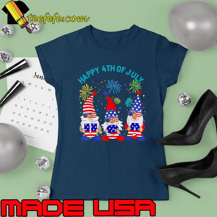 Best happy 4th Of July Gnome American US Flag 4th Of July Fireworks T-Shirt Ladies tee Best happy 4th Of July Gnome American US Flag 4th Of July Fireworks T-Shirt Ladies tee