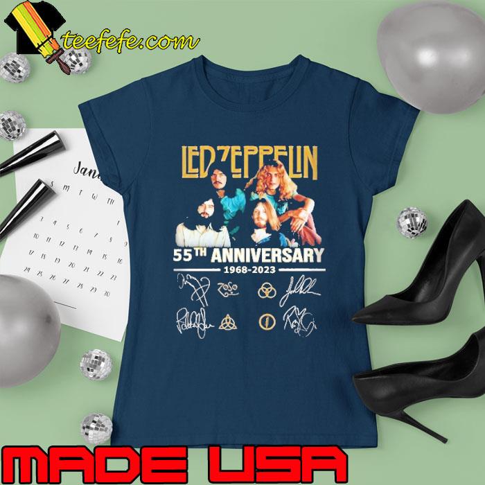 Best lep zeppflin 55th anniversary 1968 2023 signature s Ladies tee Best lep zeppflin 55th anniversary 1968 2023 signature s Ladies tee