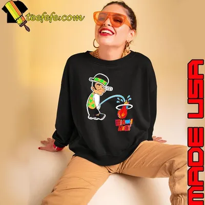 Boston Celtics peeing Miami Heat shirt