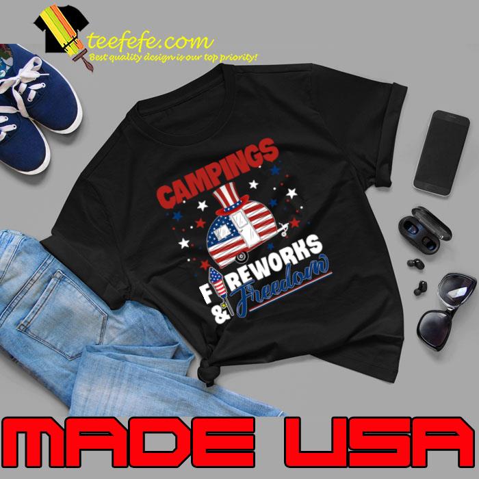 Campings Fireworks And Freedom Costume American Flag Lover T-Shirt Unisex Campings Fireworks And Freedom Costume American Flag Lover T-Shirt Unisex