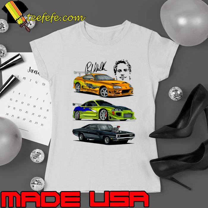 Cars Of Fast Furious Toyota Supra Dodge Charger RT Mitsubishi Eclipse Signature T-Shirt Ladies tee Cars Of Fast Furious Toyota Supra Dodge Charger RT Mitsubishi Eclipse Signature T-Shirt Ladies tee