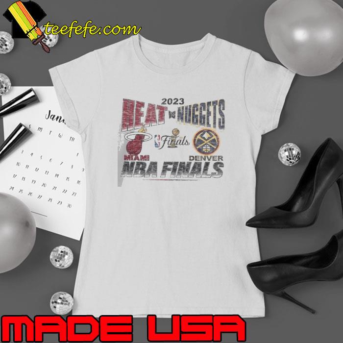 Denver Nuggets vs. Miami Heat '47 2023 NBA Finals Matchup Franklin T-Shirt  - White