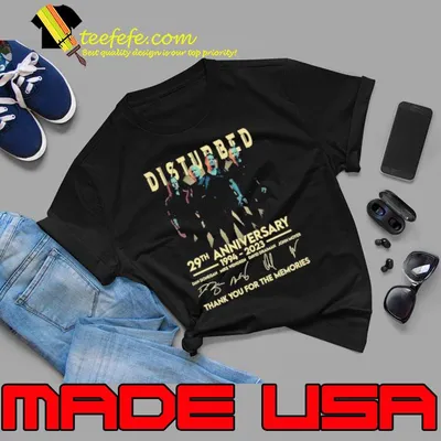 Disturbed 29th anniversary 1994 2023 thank you for the memories signature shirt