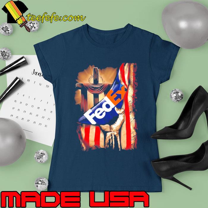 Fedex cross american flag s Ladies tee Fedex cross american flag s Ladies tee