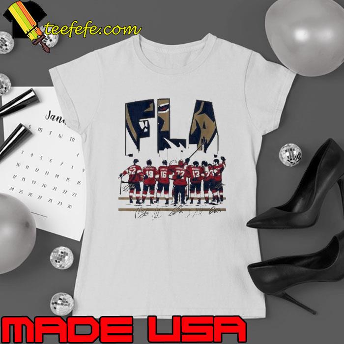 Florida Panthers FLA team signature s Ladies tee Florida Panthers FLA team signature s Ladies tee
