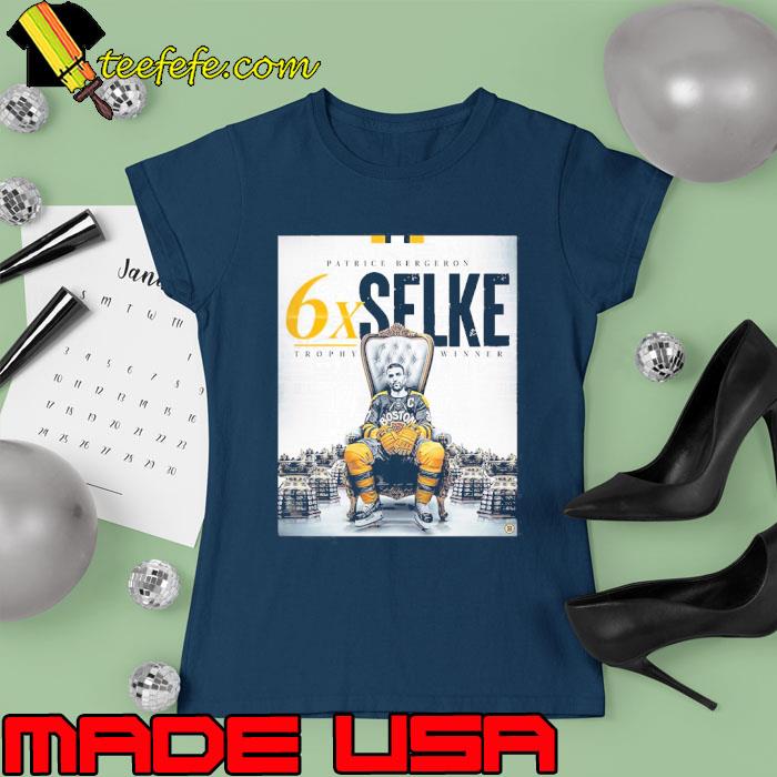 Funny patrice Bergeron The Selke King Still Reigns 6 Trophy Winner Shirt Ladies tee Funny patrice Bergeron The Selke King Still Reigns 6 Trophy Winner Shirt Ladies tee