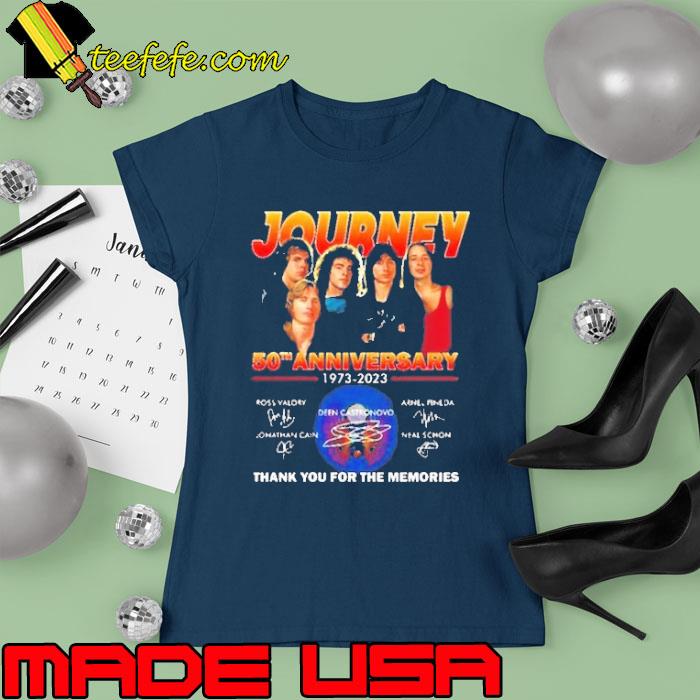 Journey 50th anniversary 1973 2023 thank you for the memories signature s Ladies tee Journey 50th anniversary 1973 2023 thank you for the memories signature s Ladies tee
