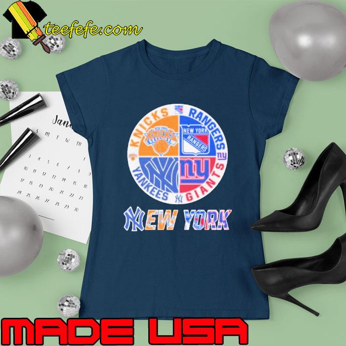 Knicks, Rangers, Yankees And Giants New York Sport Teams s Ladies tee Knicks, Rangers, Yankees And Giants New York Sport Teams s Ladies tee