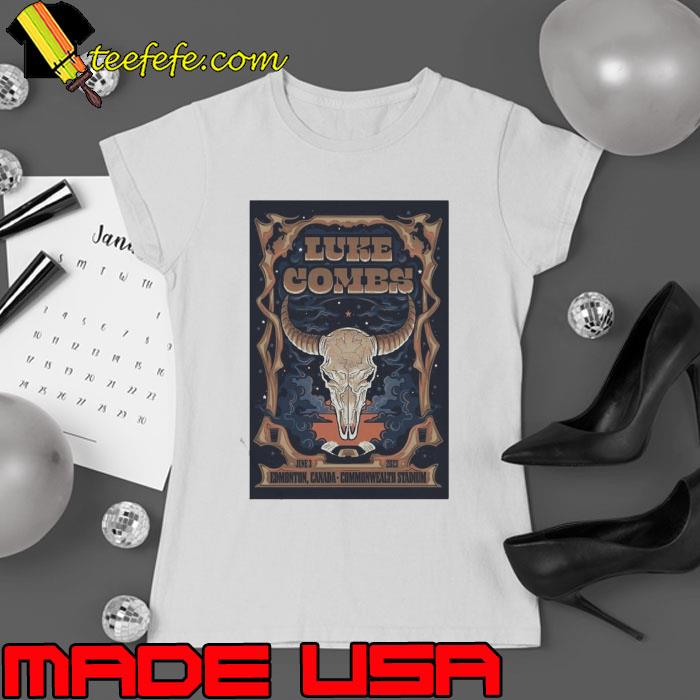 Luke Combs June 3 2023 Edmonton, AB Poster s Ladies tee Luke Combs June 3 2023 Edmonton, AB Poster s Ladies tee