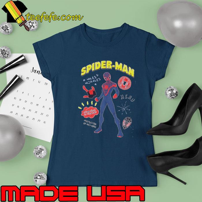 Marvel Spider-Man Miles Morales Doodle Icons s Ladies tee Marvel Spider-Man Miles Morales Doodle Icons s Ladies tee
