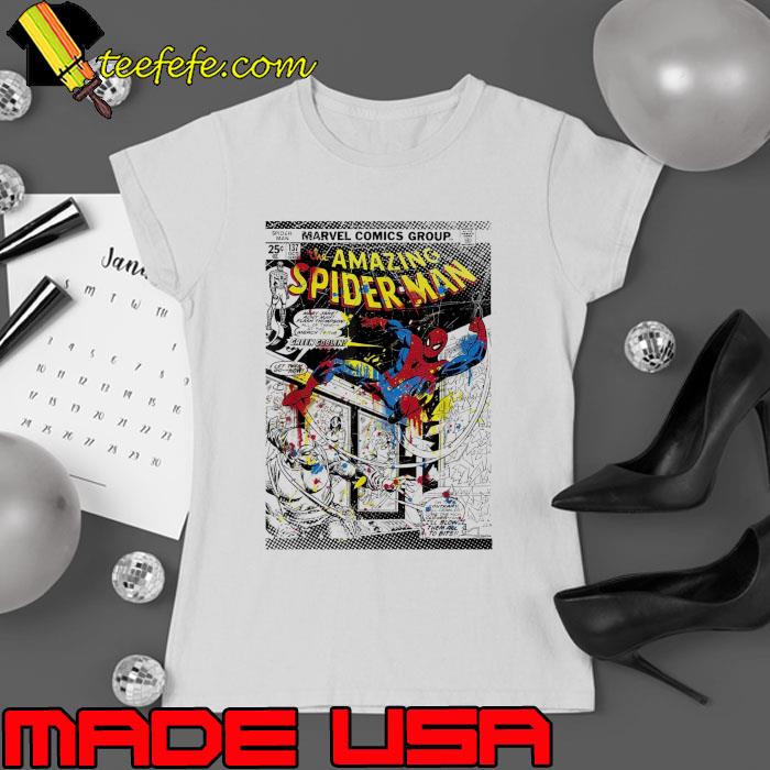 Marvel Spider-Man Paint Splat Comic s Ladies tee Marvel Spider-Man Paint Splat Comic s Ladies tee