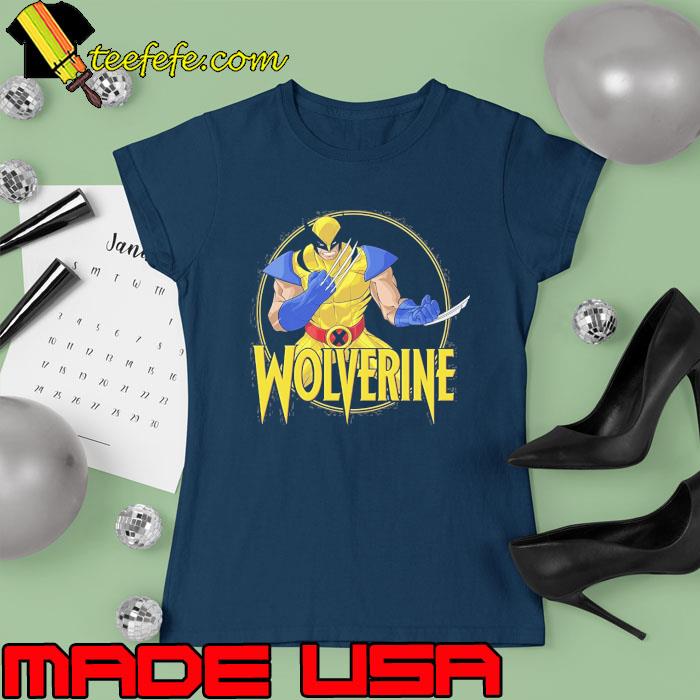 Marvel X-Men Wolverine Portrait Title Logo s Ladies tee Marvel X-Men Wolverine Portrait Title Logo s Ladies tee