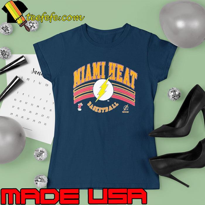 Miami Heat DC The Flash Basketball Graphic Shirt Ladies tee Miami Heat DC The Flash Basketball Graphic Shirt Ladies tee