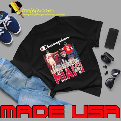 MiamI heat Florida panthers champions signatures fan photo shirt