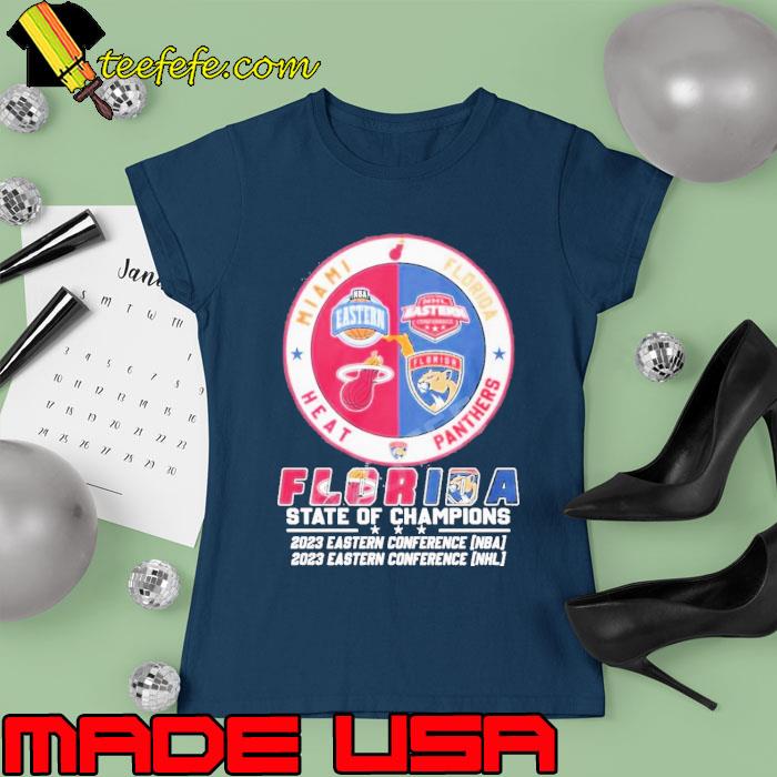 Miami Heat Florida Panthers Florida State Of Champions Shirt Ladies tee Miami Heat Florida Panthers Florida State Of Champions Shirt Ladies tee