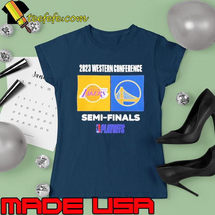 NBA Playoffs 2023 Western Conference Los Angeles Lakers vs Golden State Warriors Semi Finals Shirt Ladies tee NBA Playoffs 2023 Western Conference Los Angeles Lakers vs Golden State Warriors Semi Finals Shirt Ladies tee