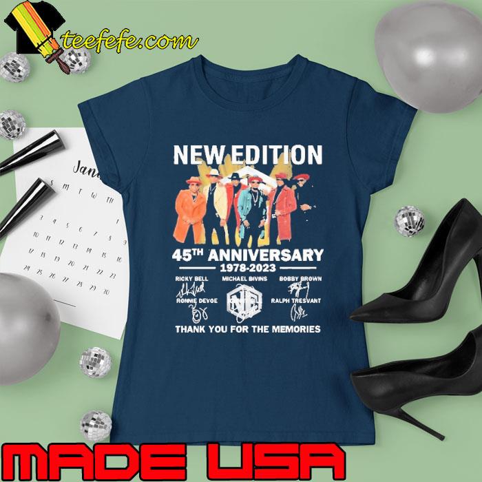 New edition 45th anniversary 1978 2023 thank you for the memories signature s Ladies tee New edition 45th anniversary 1978 2023 thank you for the memories signature s Ladies tee