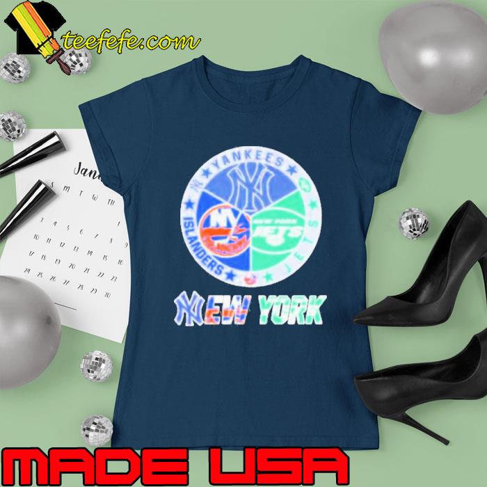 New York Yankees New York Jets New York Islanders New York City 2023 Logo Shirt Ladies tee New York Yankees New York Jets New York Islanders New York City 2023 Logo Shirt Ladies tee