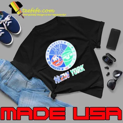 New York Yankees New York Jets New York Islanders New York City 2023 Logo Shirt