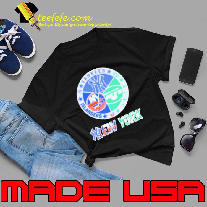 New York Yankees New York Jets New York Islanders New York City 2023 Logo Shirt New York Yankees New York Jets New York Islanders New York City 2023 Logo Shirt
