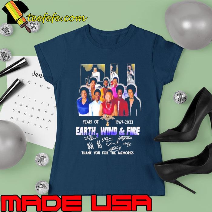 Nice 54 years of Earth Wind And Fire thank you for the memories signature s Ladies tee Nice 54 years of Earth Wind And Fire thank you for the memories signature s Ladies tee