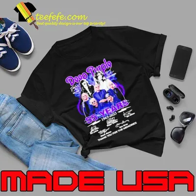 Nice deep purple 55 years 1963 2023 thank you for the memories signature shirt