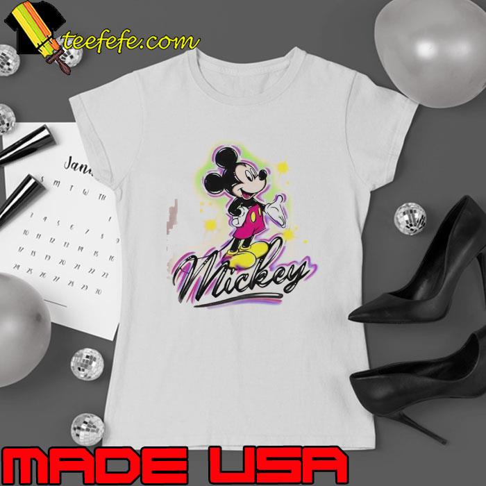Official disney Mickey Mouse Airbrush Portrait Shirt Ladies tee Official disney Mickey Mouse Airbrush Portrait Shirt Ladies tee