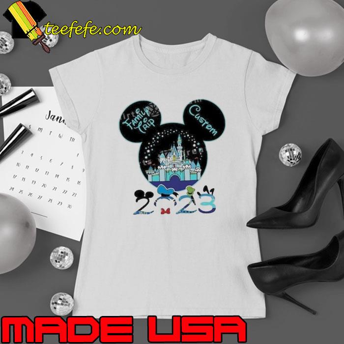 Official magic Castle in Mickey and Minnie Head With Personalized Name 2023 s Ladies tee Official magic Castle in Mickey and Minnie Head With Personalized Name 2023 s Ladies tee