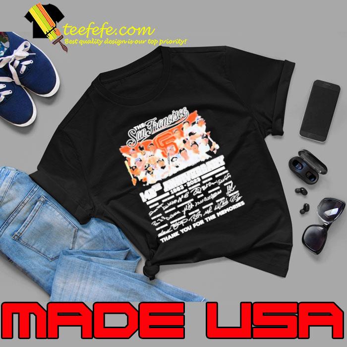 Official the San Francisco 140th Anniversary 1883 2023 Thank You For The Memories Signature Shirt
