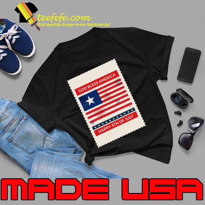 Original god Bless America Happy 4th Of July Fourth of July T-Shirt