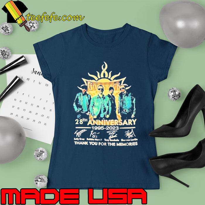 Original godsmack 28th anniversary 1995 2023 thank you for the memories signature s Ladies tee Original godsmack 28th anniversary 1995 2023 thank you for the memories signature s Ladies tee