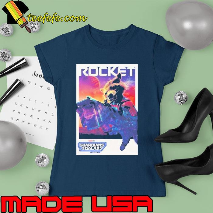 Original guardians Of The Galaxy Vol. 3 Rocket Poster s Ladies tee Original guardians Of The Galaxy Vol. 3 Rocket Poster s Ladies tee