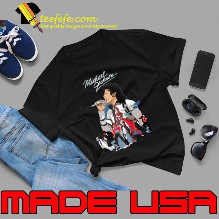 Original mj style concert michael ja cream signature T-Shirt