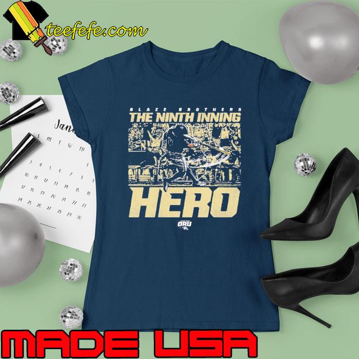 Original oral Roberts Golden Eagles Night Blaze Brothers Inning Hero 2023 NCAA Baseball s Ladies tee Original oral Roberts Golden Eagles Night Blaze Brothers Inning Hero 2023 NCAA Baseball s Ladies tee