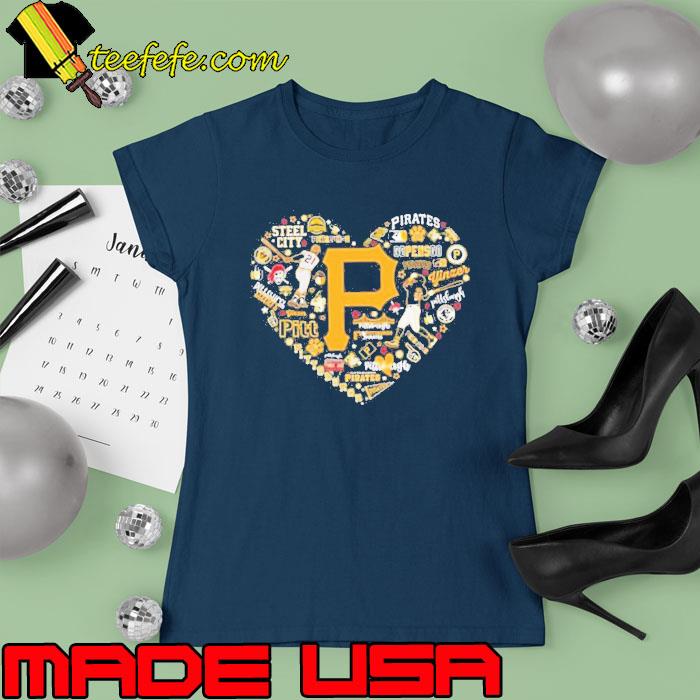 Pittsburgh pirates icons heart s Ladies tee Pittsburgh pirates icons heart s Ladies tee