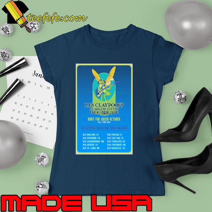 Poster les claypool’s fearless flying frog brigade plan 2023 tour s Ladies tee Poster les claypool’s fearless flying frog brigade plan 2023 tour s Ladies tee
