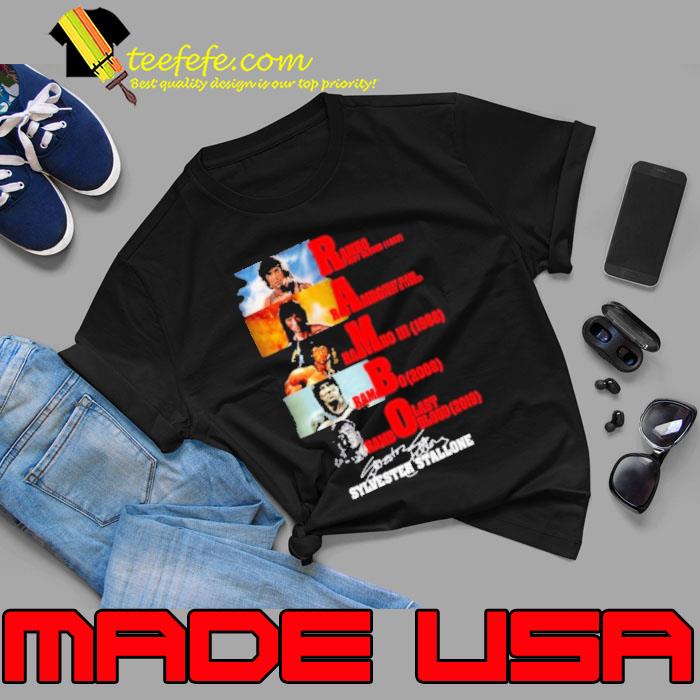 Rambo sylvester stallone signature shirt