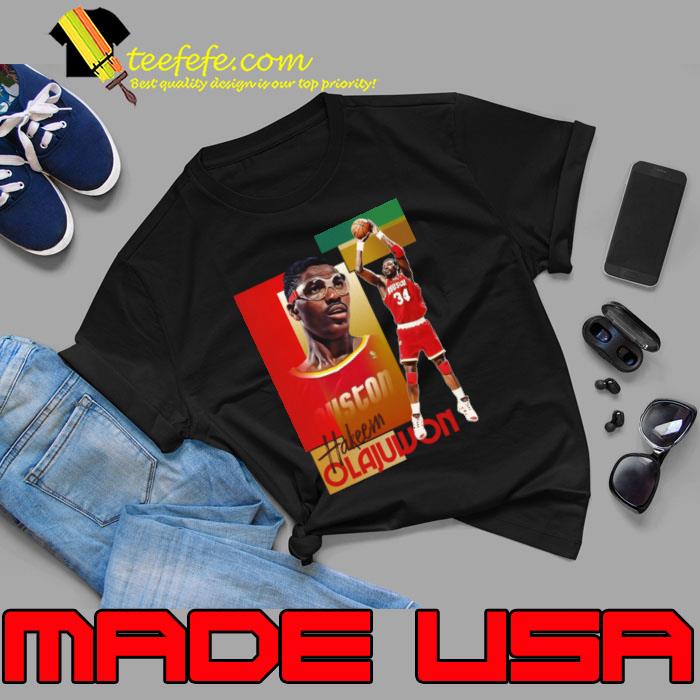 Retro Hakeem Olajuwon Basketball Card T-Shirt