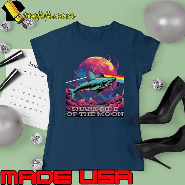 Shark Side of the Moon Floyd Pink T-Shirt Ladies tee Shark Side of the Moon Floyd Pink T-Shirt Ladies tee