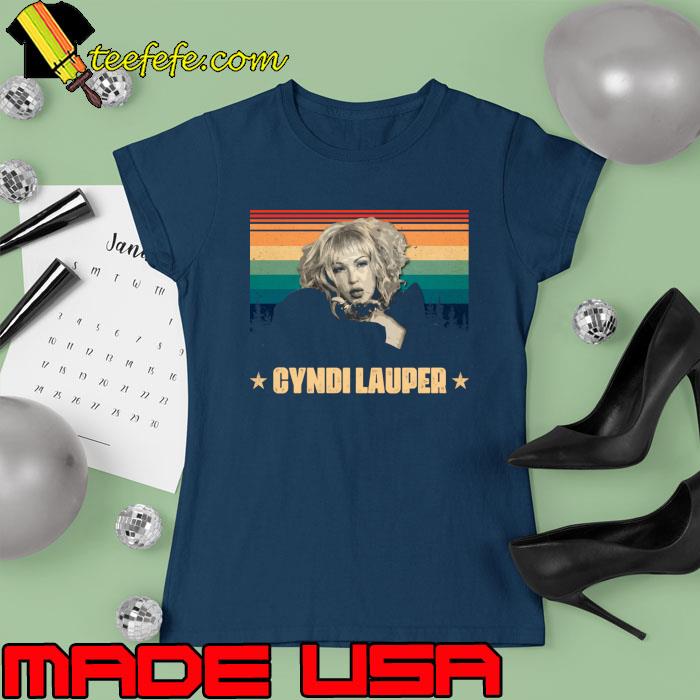 Shine Bright Sparkling Cyndi Graphic Vintage T-Shirt Ladies tee Shine Bright Sparkling Cyndi Graphic Vintage T-Shirt Ladies tee