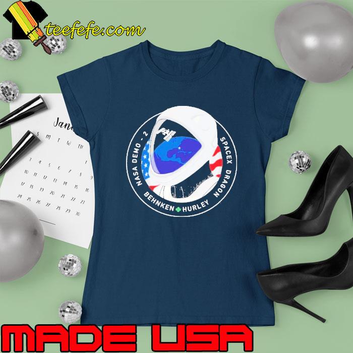 Spacex dragon behnken hurley us flag s Ladies tee Spacex dragon behnken hurley us flag s Ladies tee
