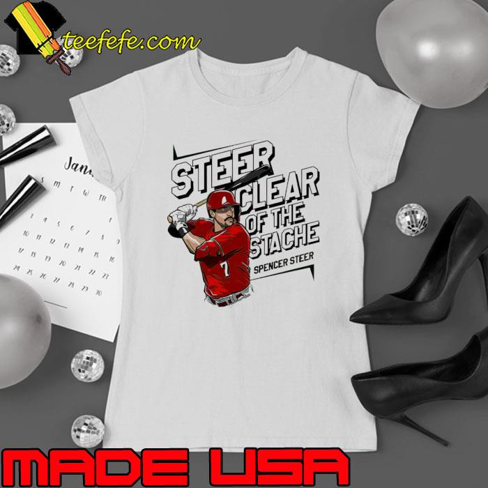 Spencer Steer Steer Clear of the stache s Ladies tee Spencer Steer Steer Clear of the stache s Ladies tee