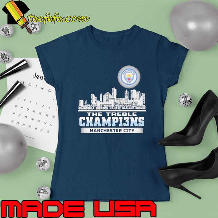 The Treble Chami3ns Manchester City 2023 s Ladies tee The Treble Chami3ns Manchester City 2023 s Ladies tee