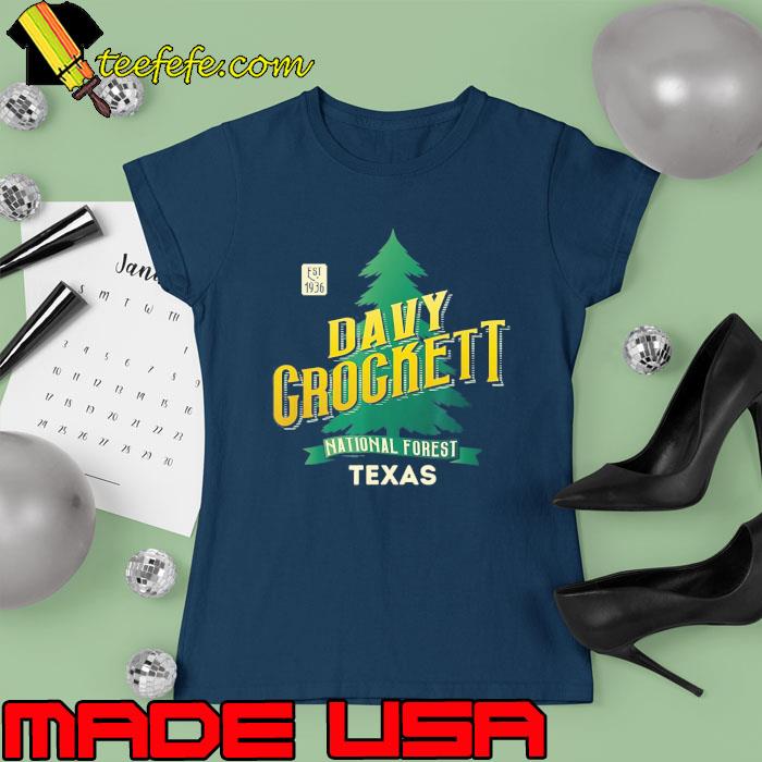 Top davy Crockett National Forest Texas Retro Logo Shirt Ladies tee Top davy Crockett National Forest Texas Retro Logo Shirt Ladies tee